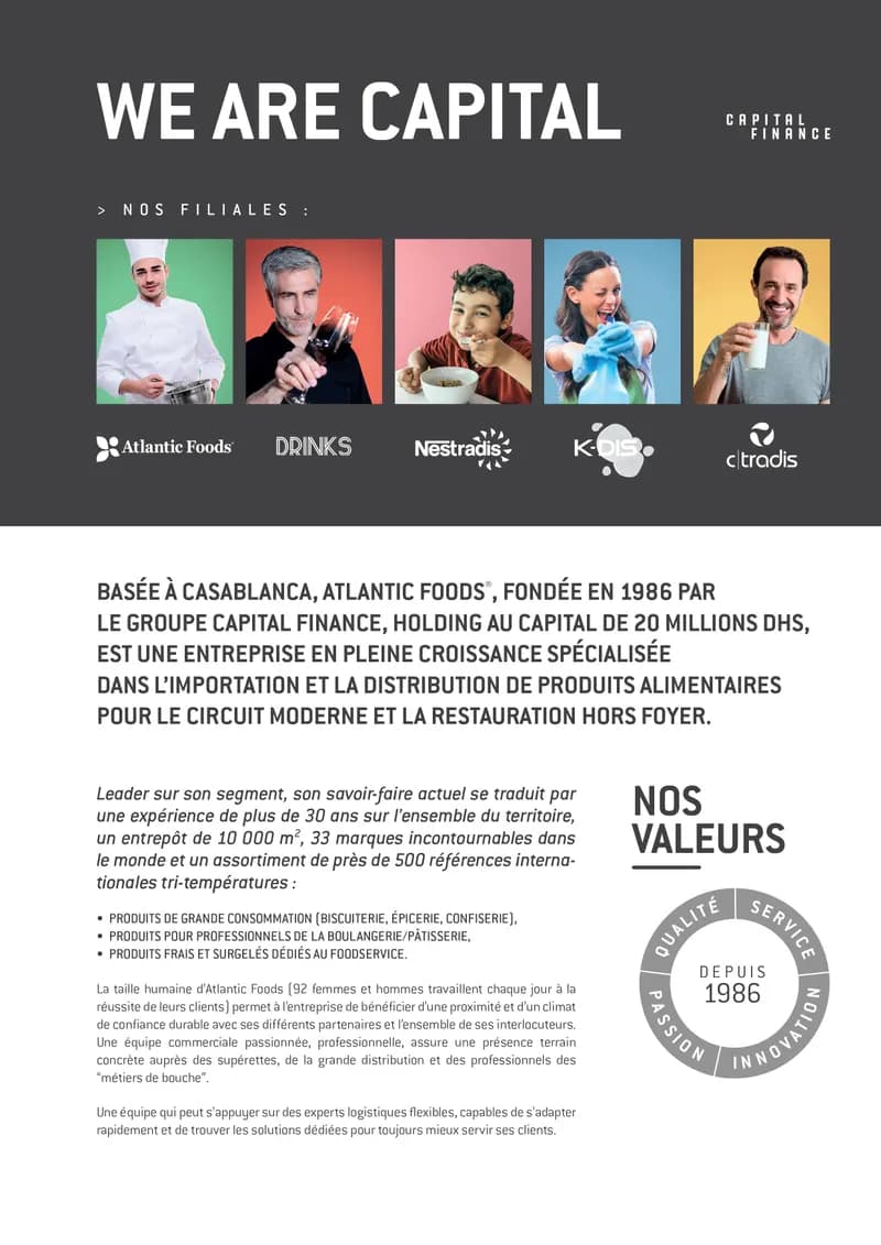 Brochure Atlantic Foods — Boulangerie-pâtisserie professionnelle